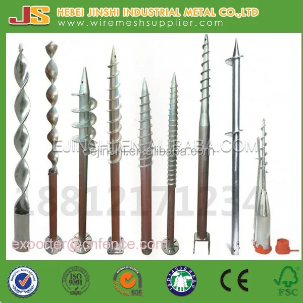 Горячая окунутая гальванизированная винт заземления якорь