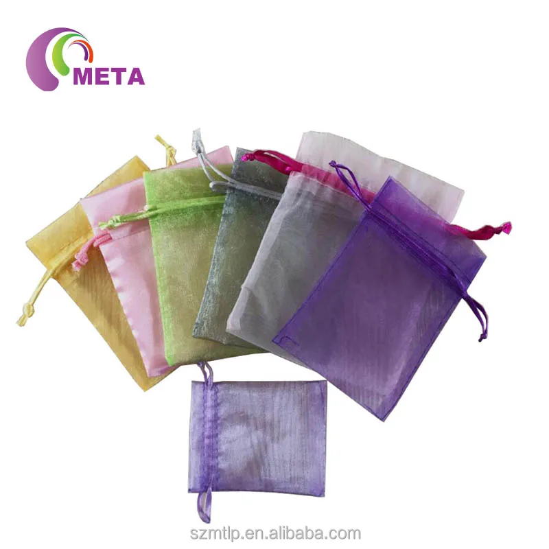 wholesale bulk 6x9cm organza gift bags with lace