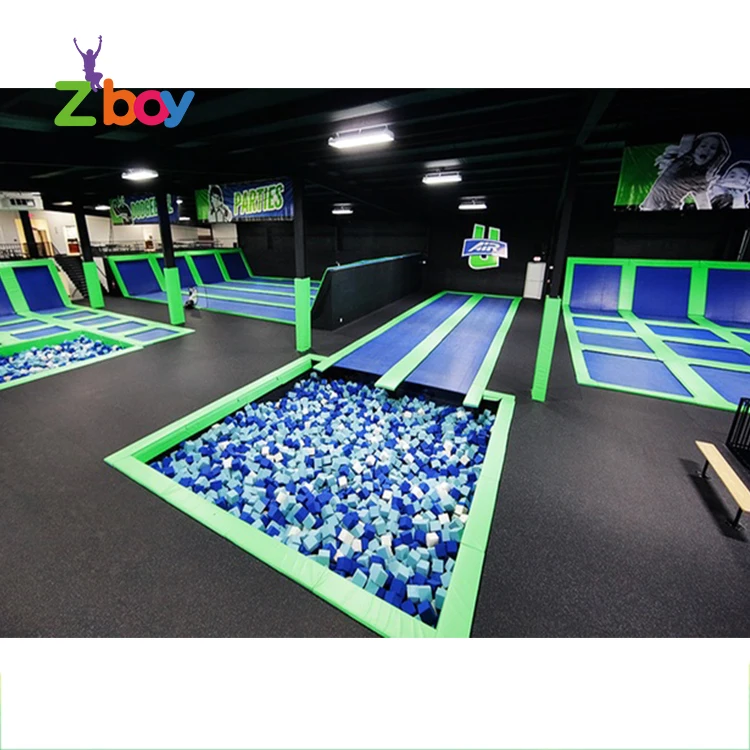 Customized High Quality commercial safety kids play  indoor trampoline parks