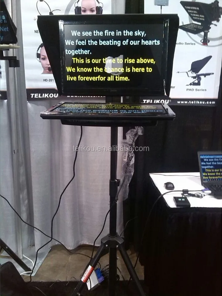 TELIKOU TF-19 19 inch Professional Studio Teleprompter  for film television programs broadcast live show performance