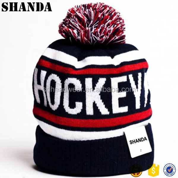 
100% acrylic foldable letter designed custom knitted Canada Toque 
