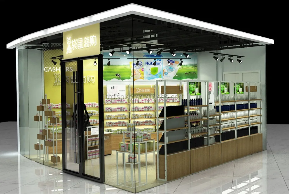 Whole store design display stands perfume/cosmetic shop interior design