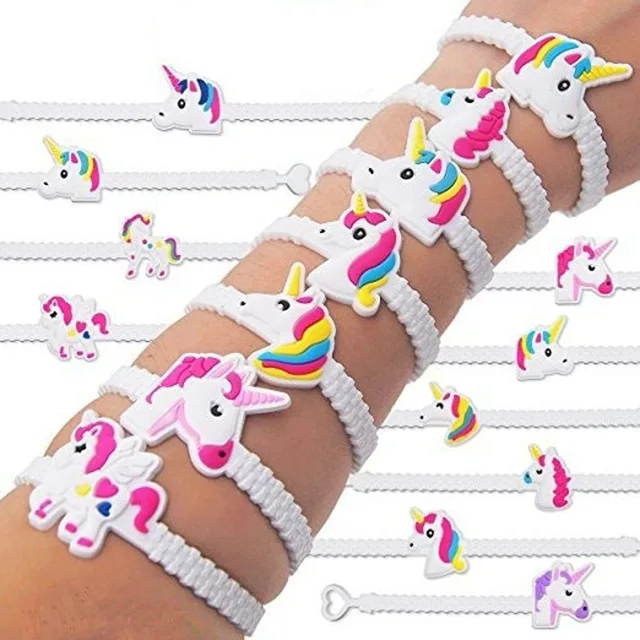 Fashion Lovely Animal Unicorn Bracelet Wristband Kids Mix Styles Charm Birthday Party Festival Gift Bracelets