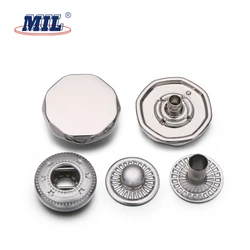High Quality Zinc Alloy Gold Flat Press Metal Snap Fastener Button
