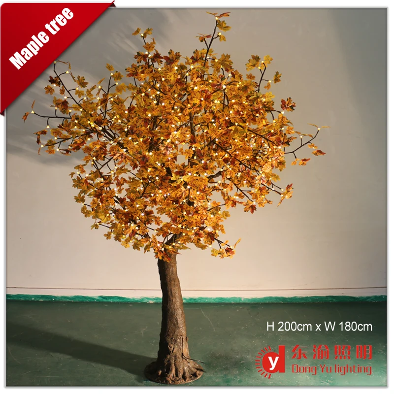 super simulation outdoor decorate autumn maple light tree