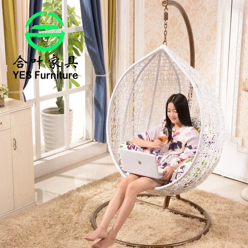 Cheap wicker hanging swing chair rattan hanging chair leisure furniture D011A