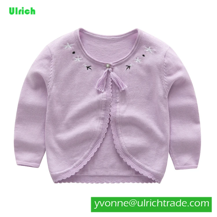 
JY535 baby child girls knitted cardigan pure cotton sweater shawl one button 