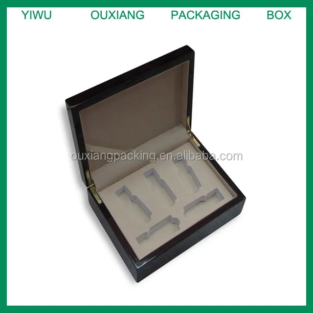 high gloss piano black lacquer finish wooden perfume box