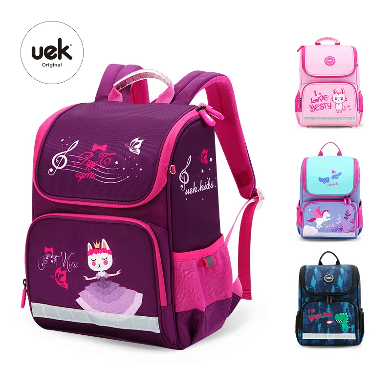 
Uek Kids New Design Backpack Girls Waterproof Lightweight shoulder strap school bag 