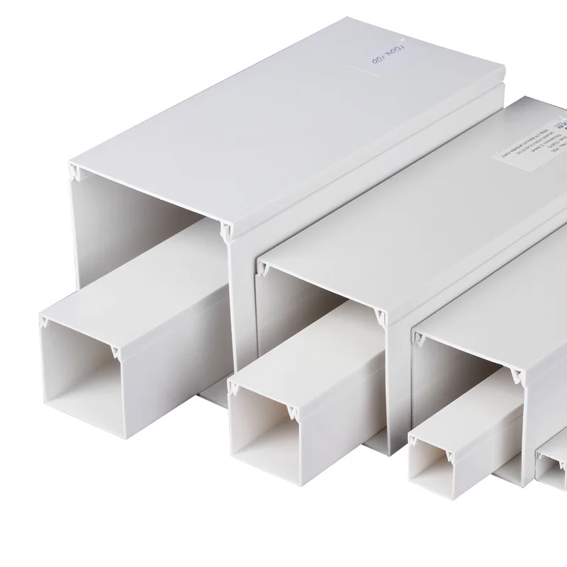 
Attractive Price hot sales on Wall 39X19 Pvc Cable Duct Cover PVC Trunking Channel with Sticker 
