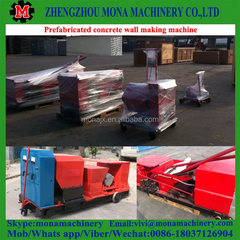 High density concrete floor slab extrusion forming machine with low noise