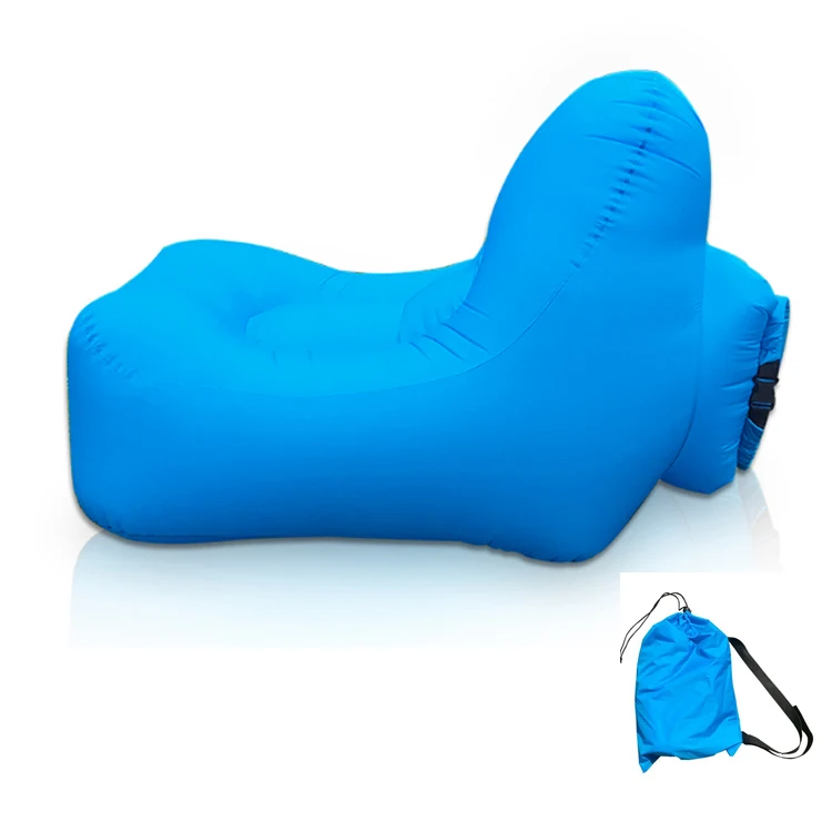No Pump Needed Outdoor Fast Easy Inflatable Air Chair Lounger  Portable Lightweight Camping Beach Wind Bag Air Sofa Couch
