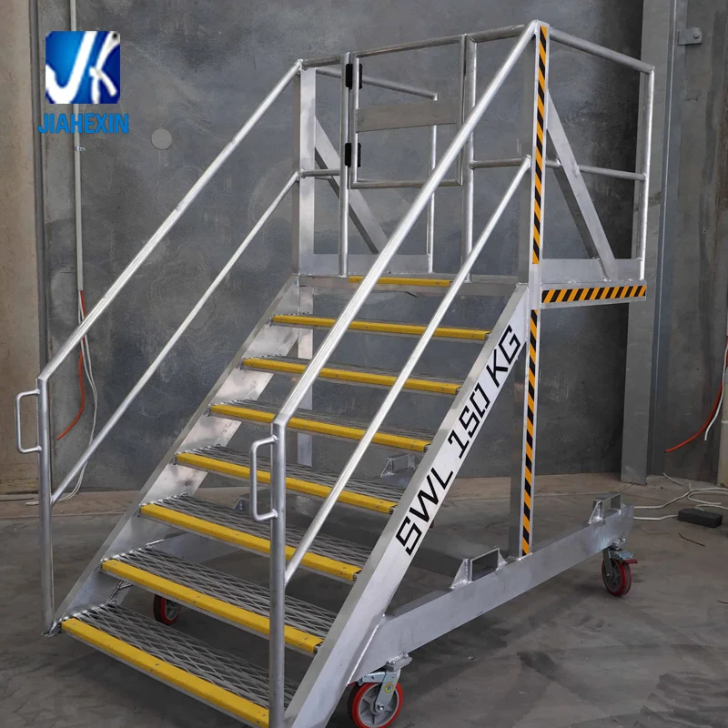  Уличная металлическая лестница с открытой решеткой из оцинкованной