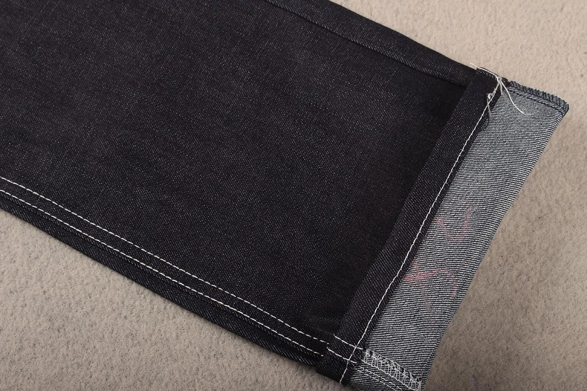 Stocklots ready to ship 11oz cotton stretch crosshatch slub denim fabric for men jeans