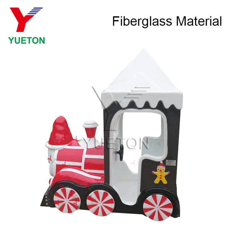 Аттракцион для семейного парка, аттракцион из настоящего стекловолокна, Прекрасный Электронный маленький Трековый поезд