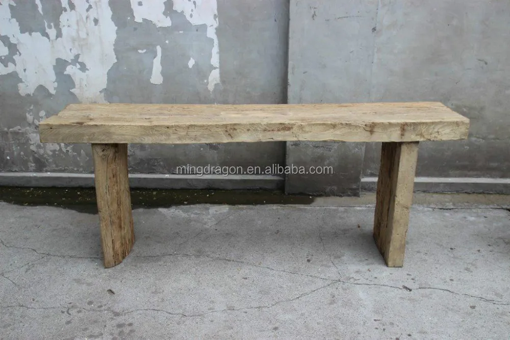 Chinese vintage reclaimed wood natural console table