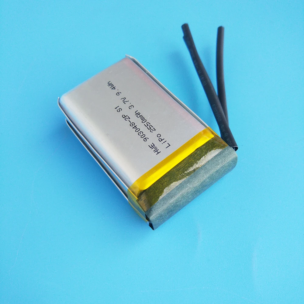 HWE li-ion battery 3.7v 2500mah 2550mah battery pack ds 903048 -2P 3.7v 1000mah 110807 903048 lipo battery
