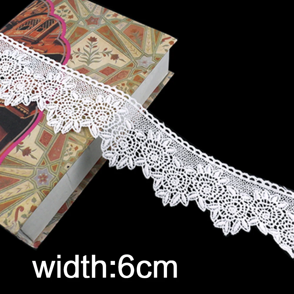 Low MOQ White flower embroidery net Lace Trim for Gothic Church Pattern