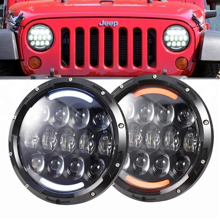 High Quality 7 inch 75w round 750 sportster 883 for jeeps wrangler jk led motorcycle headlight For JK TJ FJ Hummer