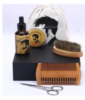 
OEM Private Label Beard Oil Kit for Men Beard and Mustache Care with Sandalwood Comb 
