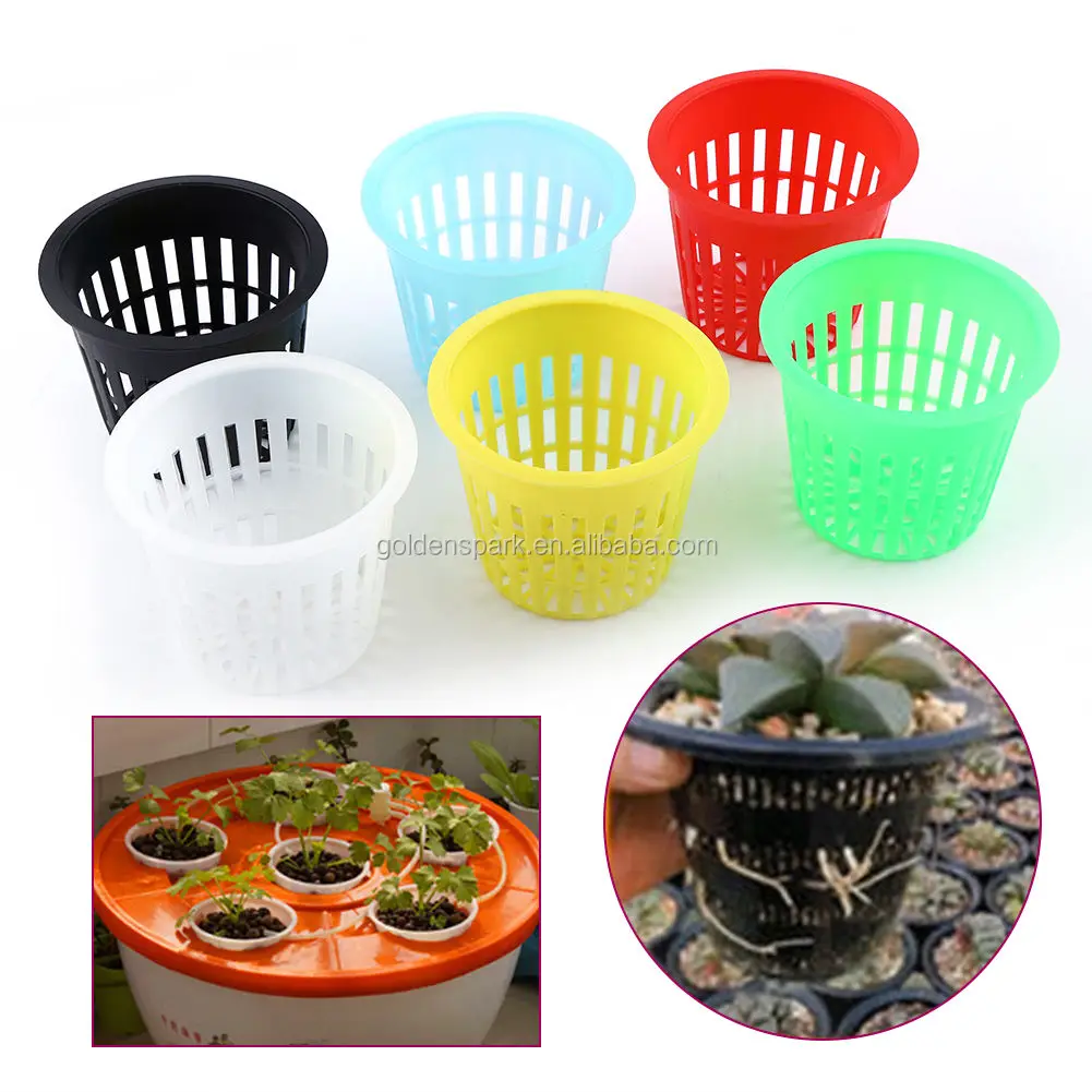 10pcs Mesh Pot Net Cup Basket Basketry Hydroponic Plant Growth Clone