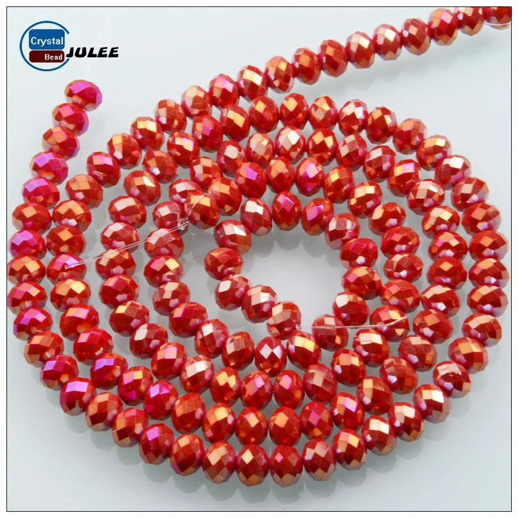 
C209-C252 Faceted Brilliant Beads 4mm 6mm 8mm Glass Crystal Rondelle Beads 