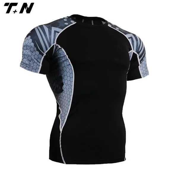 Polyester Spandex Custom  Compression Shirts Rash Guard