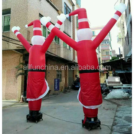 inflatable santa dancer man for advertising, inflatable santa sky dancer man puppet for event customized design colours