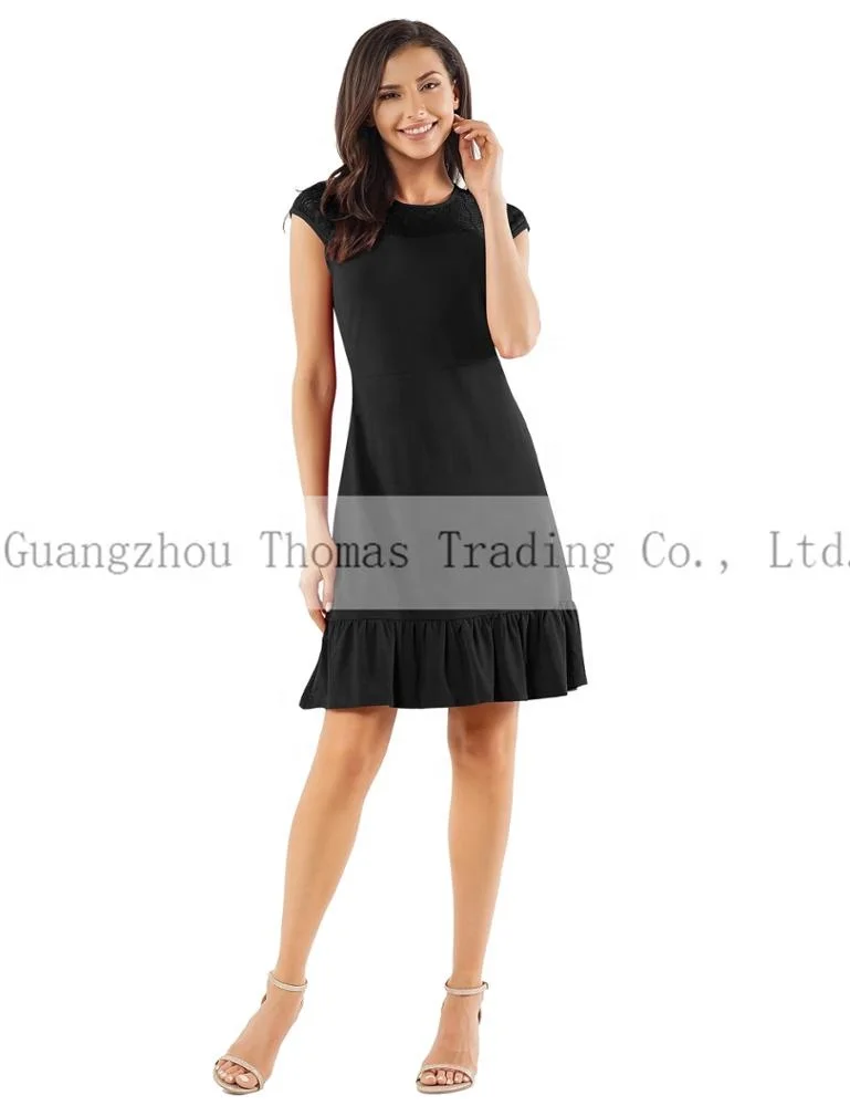 Women Lace Patchwork Dress For Wedding Guest Cocktail