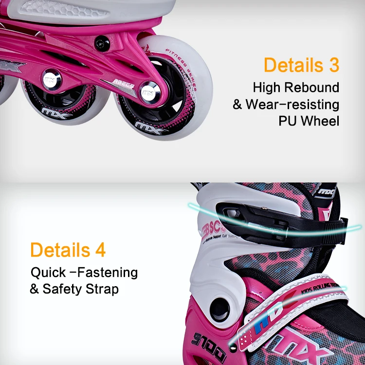 Breathable Roller Adjustable Inline Skate Children Plastic Toys Sale 4 Wheels For Skates