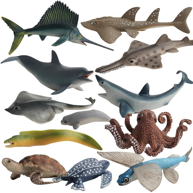 Amazon Hot Selling A variety of styles of marine plastic animal toys
