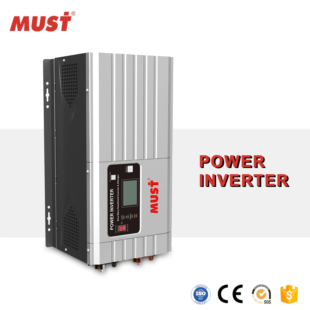MUST RS232 Communication Port AC Power Indicator 3KW 2HP Solar Inverter With Toroidal Transformer