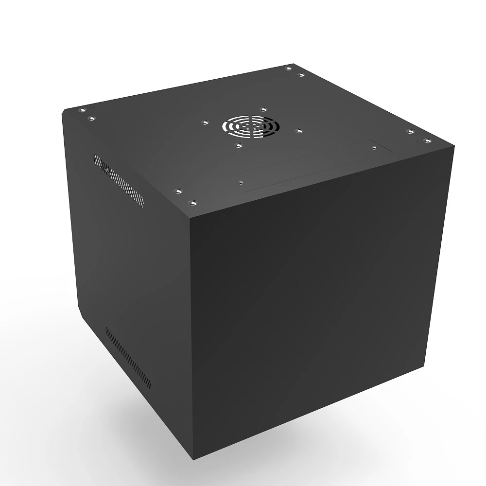 Высокое качество по лучшей цене, 9U стеклянный настенный сетевой шкаф, Двухсекционный шкаф