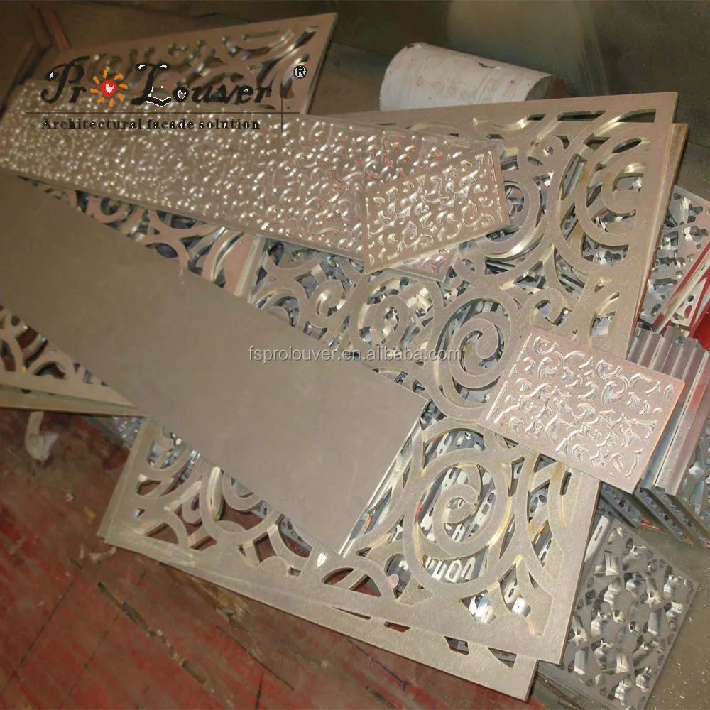 aluminum perforated engraved laser cutting decoration panel for curtain wall