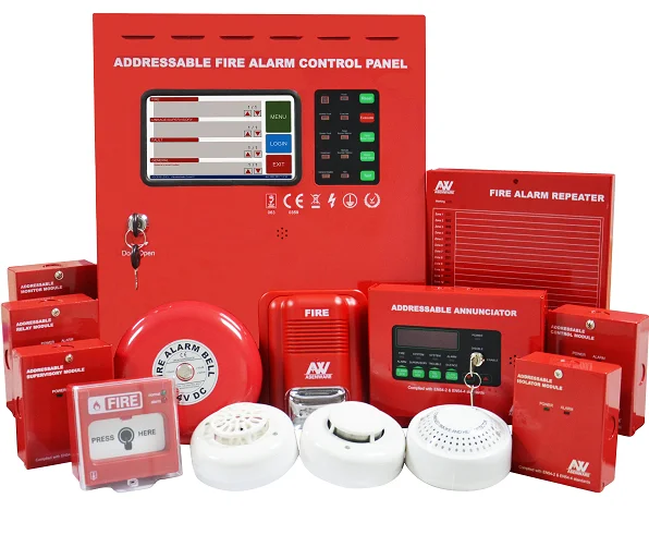 EN54 Addressable fire alarm system control panel 1-8 loops