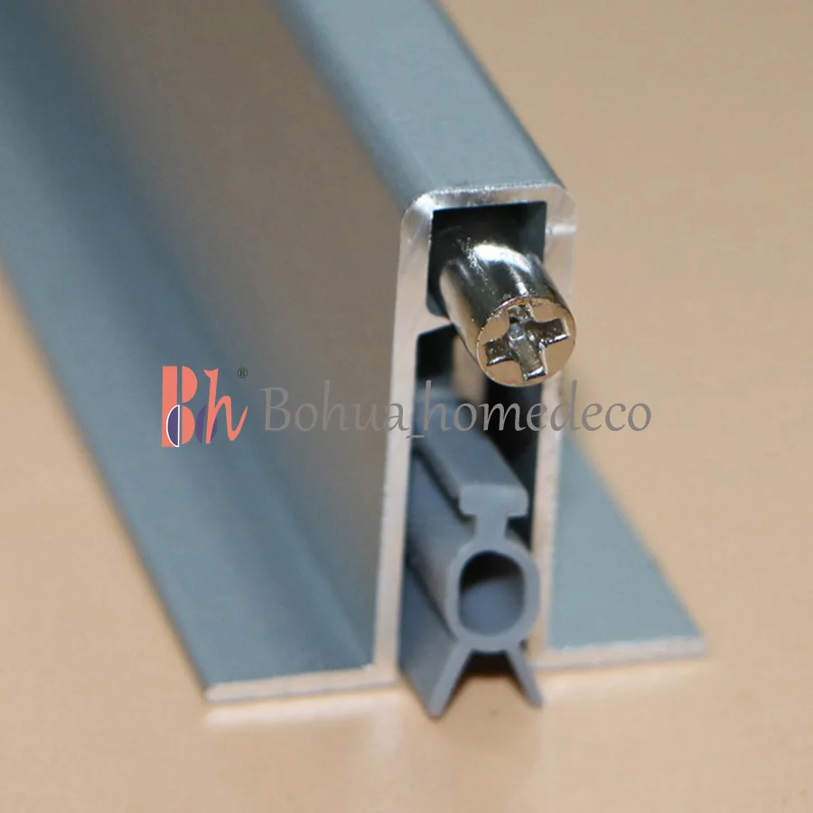 800mm Automatical Drop Down Door Bottom Seal Aluminium U type Edge Hidden Groove Weatherstrip for Hotel Interior Wooden Door M03