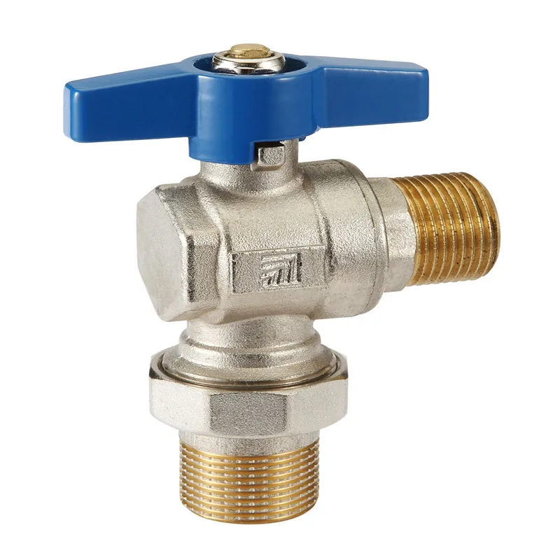 T421 International standard equal diameter female angle brass medium temperature ball valve
