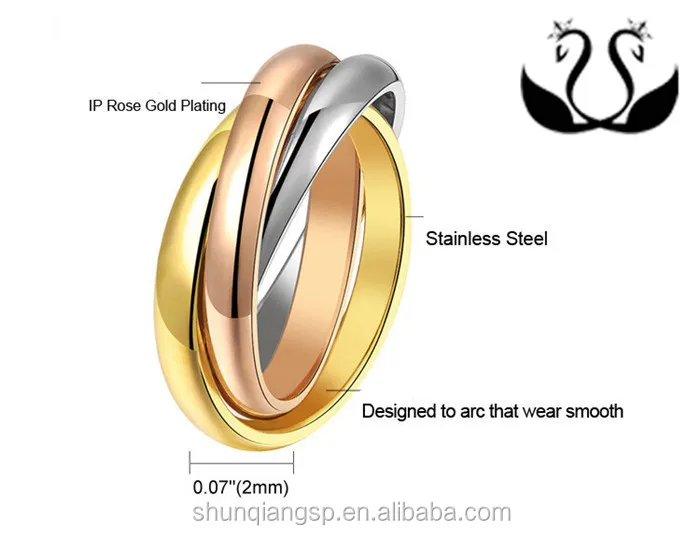 Europe and America stainless steel fashion custom charm exquisite Three arabic ring bracelet