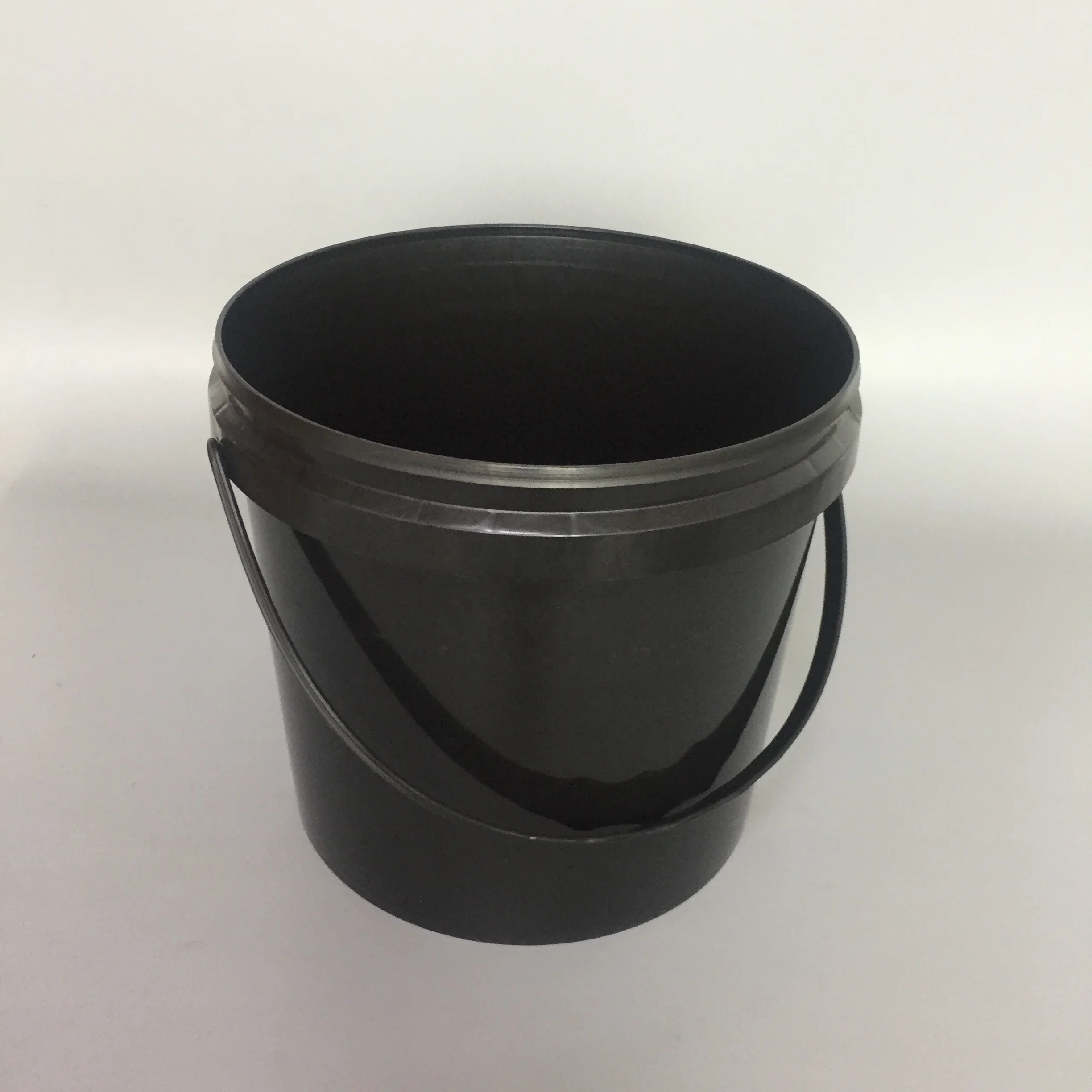 Пластиковое ведро 1 галлон пищевые контейнеры с черной крышкой