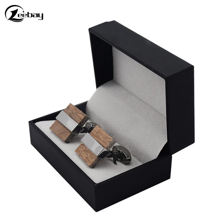 
Circular solid wood cufflinks, business shirt environmental cufflinks 