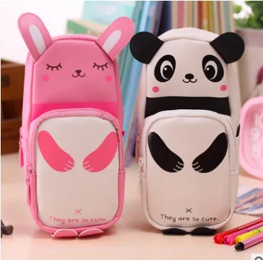 
cute lovely black and white panda pencil case students best love 