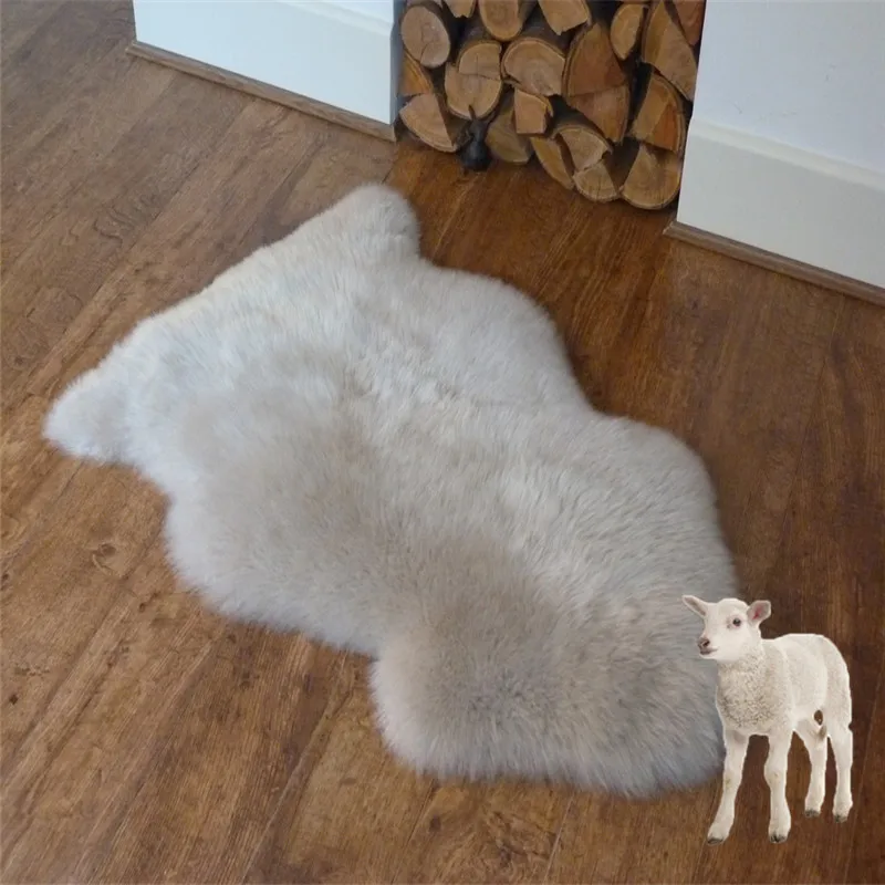 Hot sale New Zealand raw skin tanned Real long white Sheepskin furniture fur rug