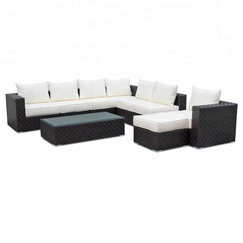Leisure Touch Patio Aluminum Frame Modern Outdoor Garden Furniture Sofa Set