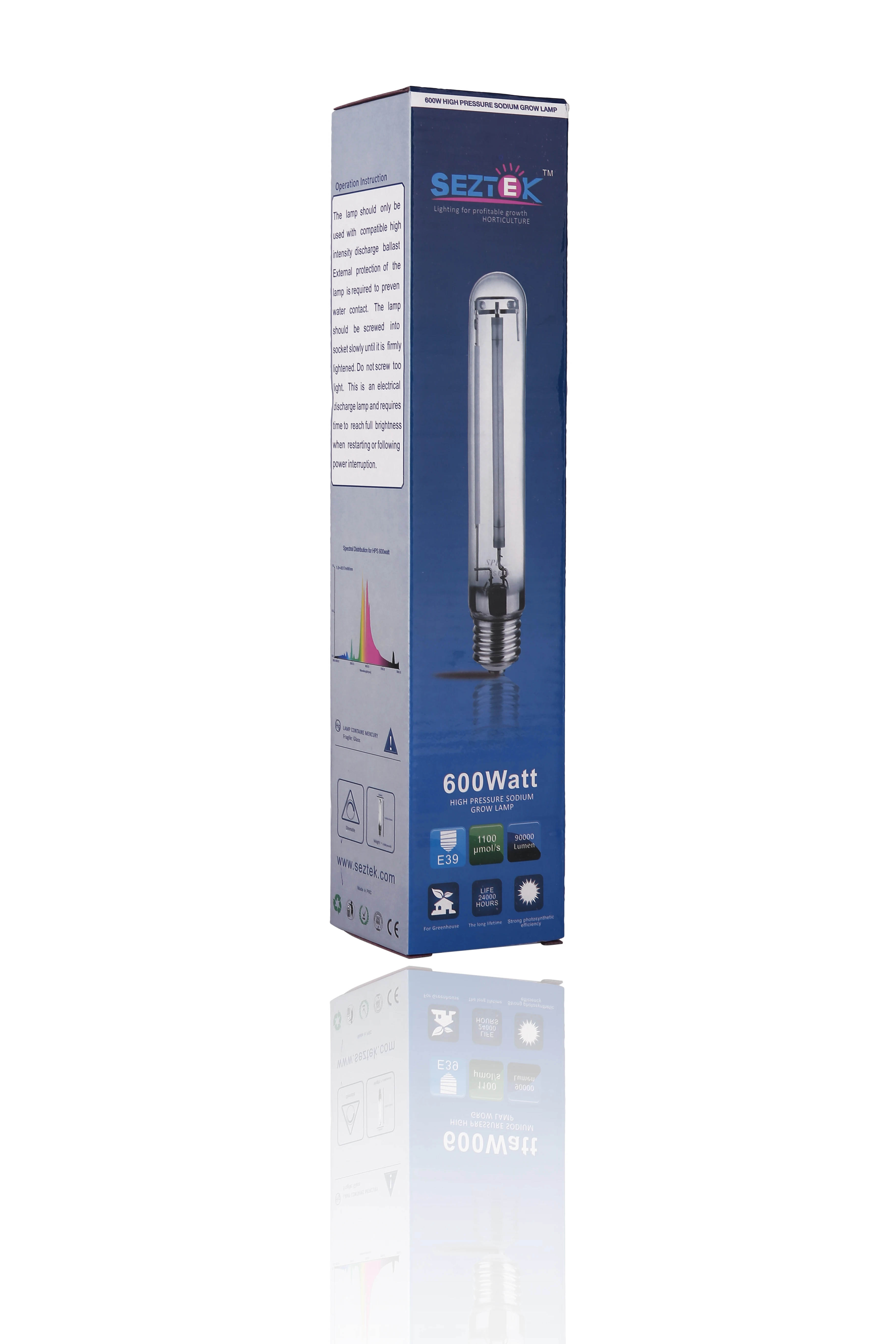600W Hydroponic lighting bulb plant grow light lamp
