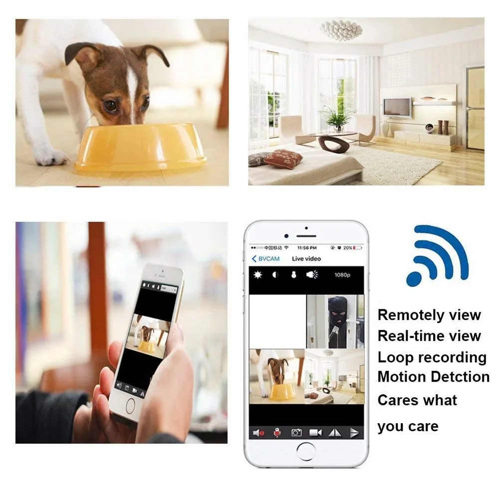  Беспроводная Bluetooth-камера со скрытым динамиком Wi-Fi