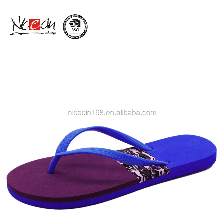 Другой Стиль топ фиолетовый летняя обувь твердые леди ева основные флип-флоп