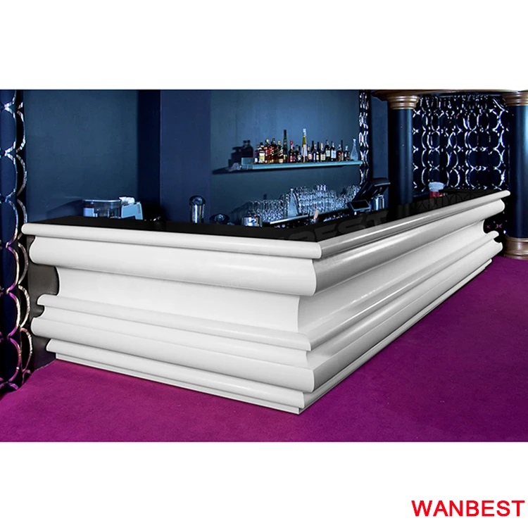 Customized Marble Top Cafe Juice Nightclub Bar Cocktail Table Counter with Stools