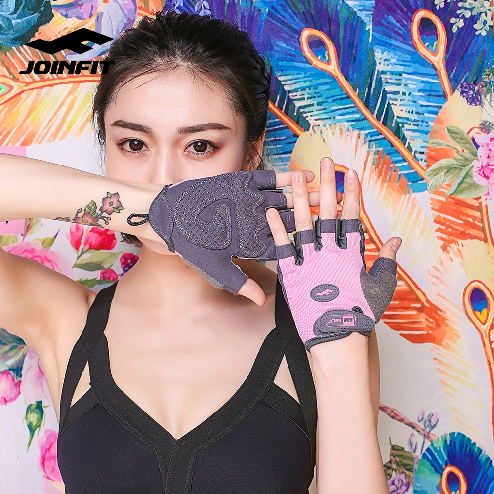 
JOINFIT Wholesale Custom Leather Workout Fitness Weight Lifting Gym Gloves 