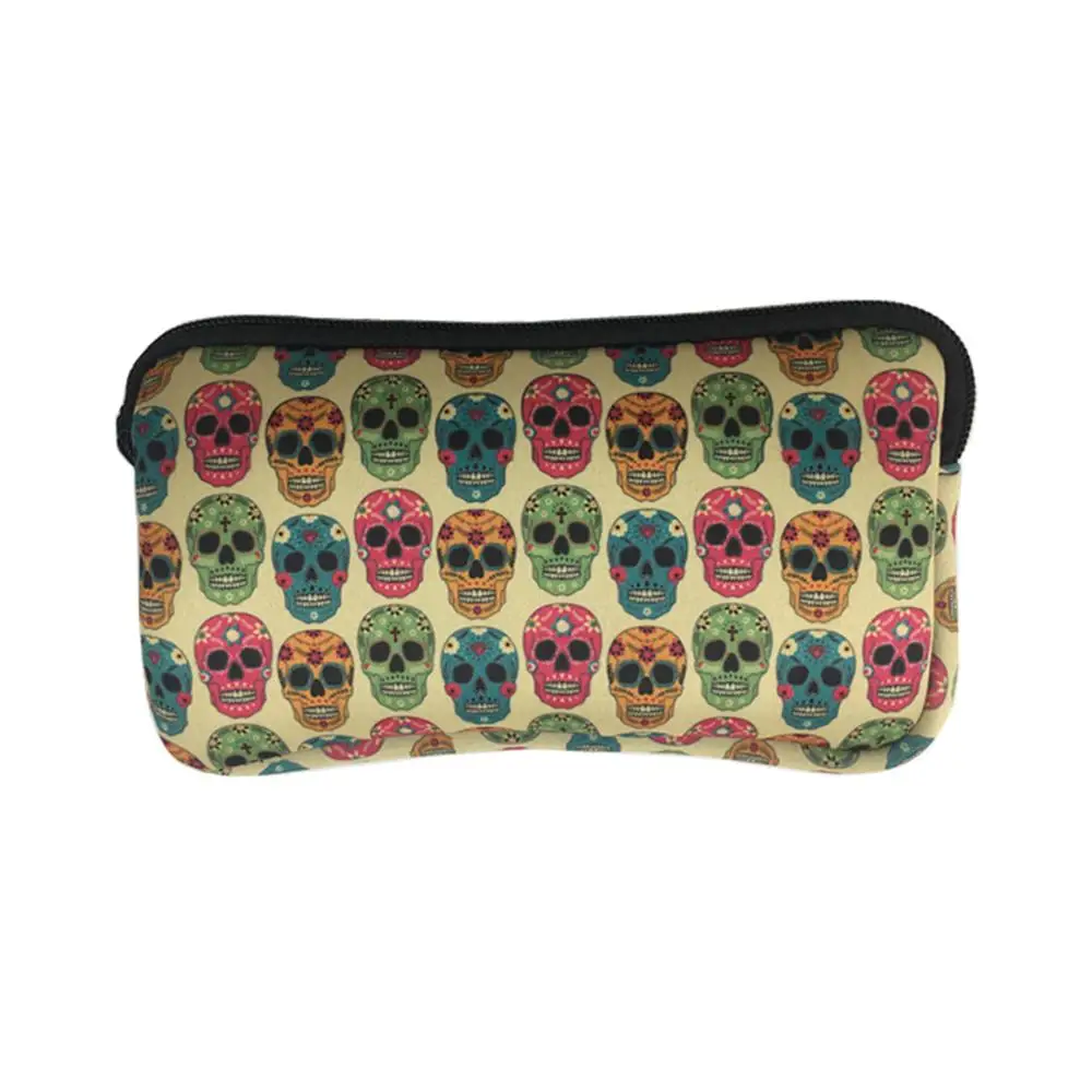 Designed Neoprene Sublimation Zipper Flat Custom Make Up Pouch Bag Cosmetic Bag