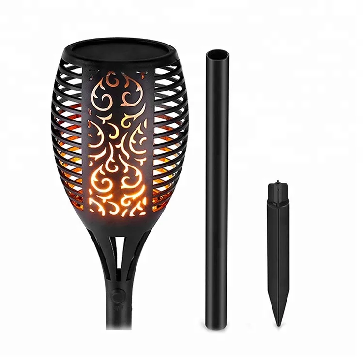 Wholesale 96 LED dancing flickering solar flame light led flame bulb led flame lamp for garden patio driveway yard pool fence
